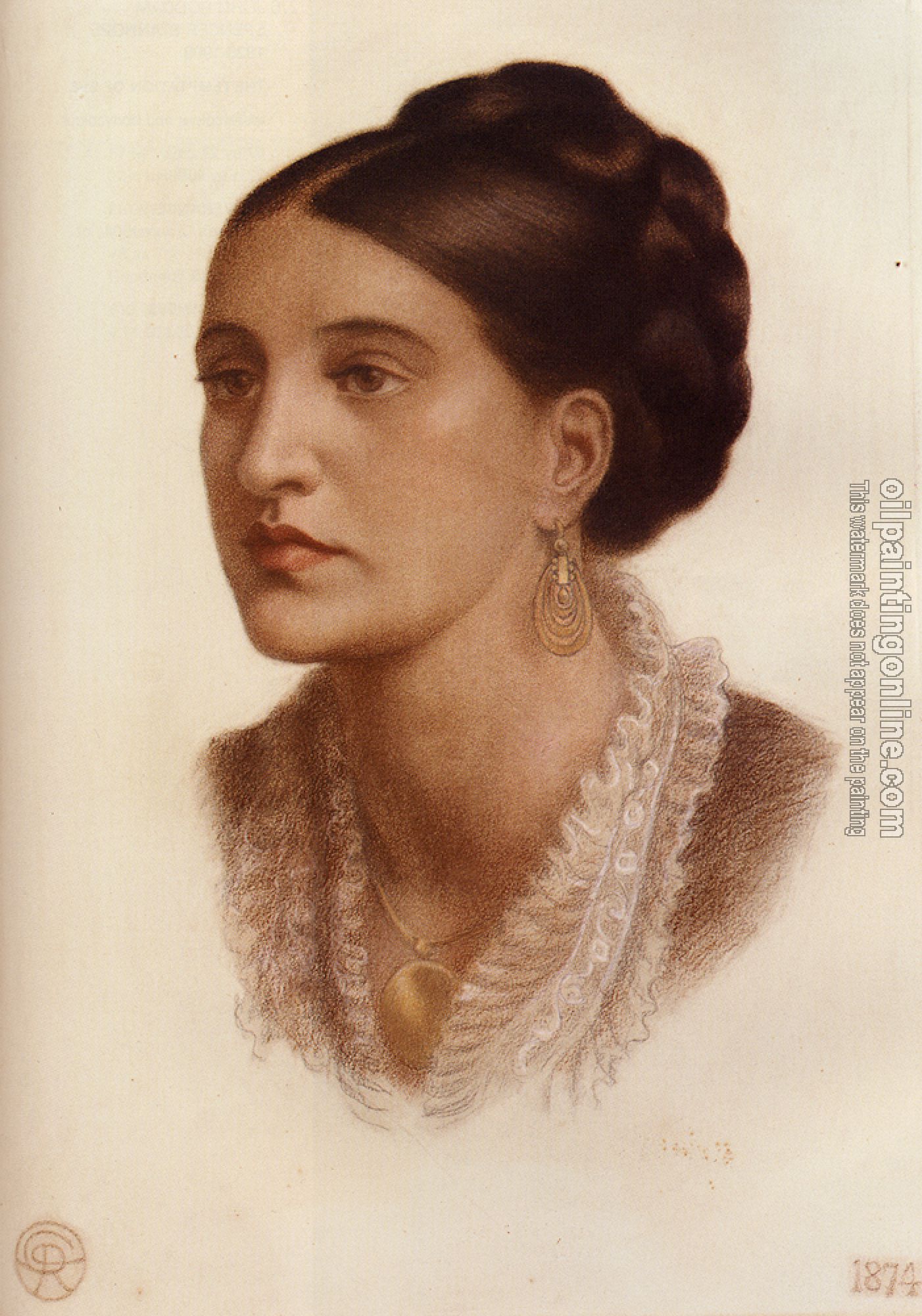 Rossetti, Dante Gabriel - Portrait Of Mrs Georgina Fernandez
